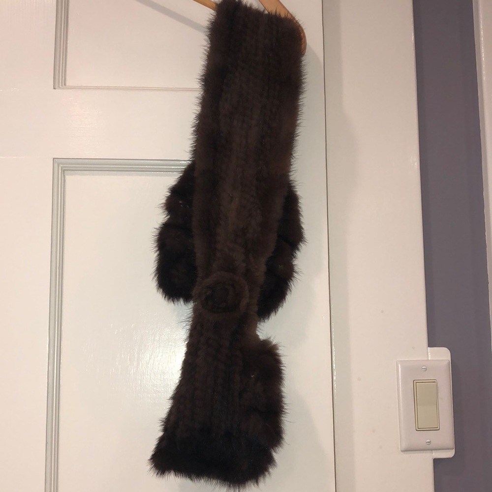 Women mink scarf